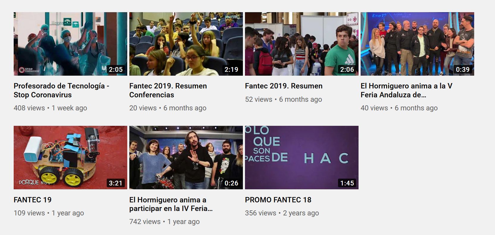 Vídeos FANTEC 2019 y 2018
